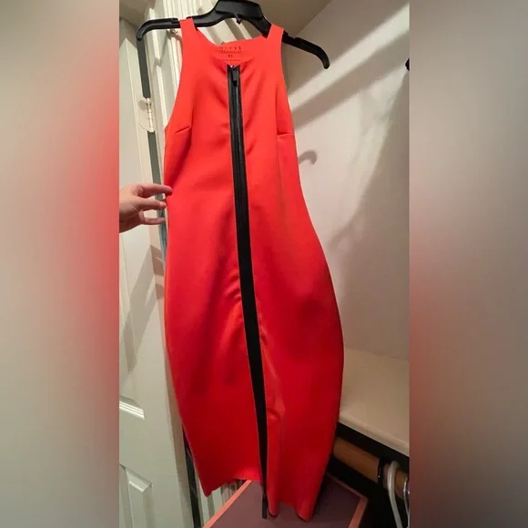 Guess | Dresses | Hot Orange Sexy Fitted Dress By Guess | Poshmark